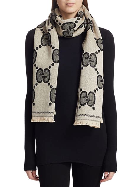 gucci jacquard scarf replica|gucci jacquard wool scarf v.